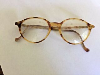 Vintage Jean Lafont Paris Made In France Eyeglasses Frames Tortoise Pre - Owned