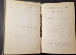 A Christmas Carol Charles Dickens 1898 In Prose Educational Publishing Company 5