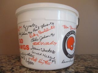 Vintage Cleveland Browns Ice Cream Pail / Bucket With Facsimile Signatures Kosar