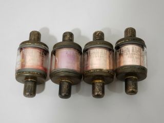Four 4 Western Electric Vacuum Capacitors 8047 50mmf 5kv 5amp Vintage Radio Part