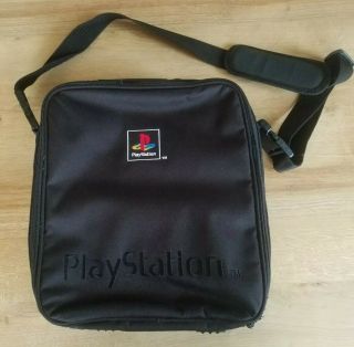 Official Black Sony Ps1 Playstation 1 Bag / Carry Case Vintage Vgc