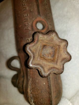 ANTIQUE CAST IRON - ACME - TRAILER HITCH 240 HITCH WITH BALL - VINTAGE 5