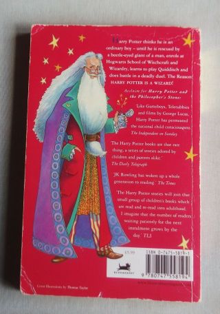 J.  K.  Rowling HARRY POTTER AND THE PHILOSOPHER ' S STONE 1st/1st Celebration Edition 2