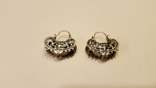 Antique Vintage Sterling Silver 925 Earrings