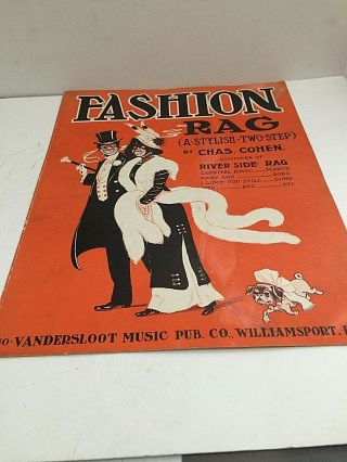 , Fashion Rag,  Black American,  Cohen,  1912 Vintage Sheet Music
