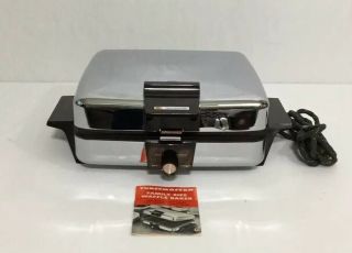 Vintage Toastmaster Reversible Family Size Waffle Baker & Grill Model W254