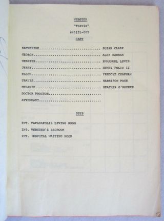 Vintage 1983 WEBSTER Script S31E8 Signed By Alex Karras & Susan Clark RARE 2