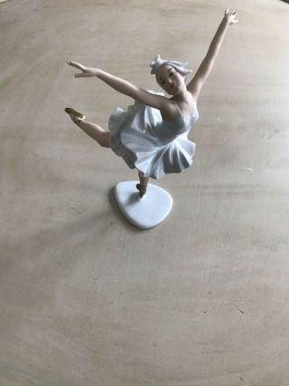 Vintage C.  1960 Wallendorf Germany Porcelain 1764 Dancing Ballerina Statue