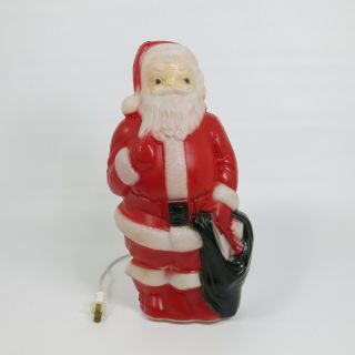 Vintage Empire 13 " Blow Mold Table Top Santa,  12 " Blow Mold Snowman