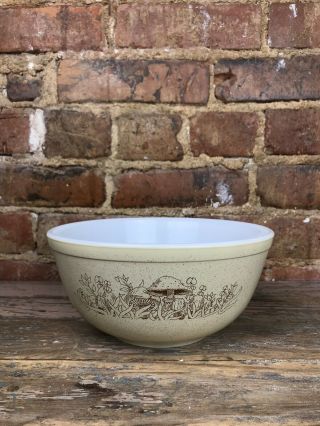 Vintage Pyrex Mixing Nesting Bowl “forest Fancies” 403 2.  5 Quart