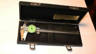 Vintage 6 Inch Craftsman Green Dial Vernier Caliper 40164 Dj Made In Germany