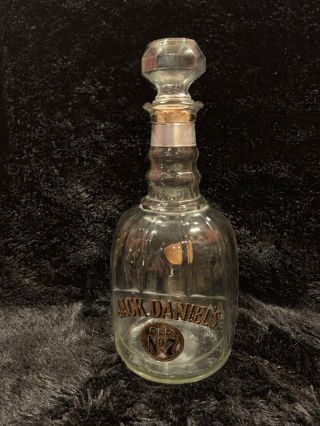 Vintage Jack Daniels Old No7 Decanter Liquor Whiskey Glass Bottle Half Gallon