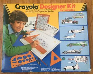 Crayola Vintage Designer Kit Vehicles 5605 Good