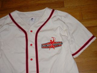 Vtg 04 Cma Music Festival Flannel Baseball Jersey Shirt L Nashville Tennessee
