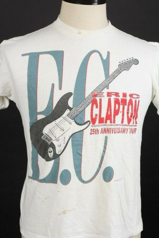 Vintage Eric Clapton 25th Anniversary Tour Rock T Shirt Usa Mens Size Medium