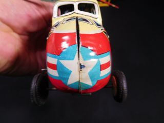 vintage 1950 ' s tin toy wind up RESCUE HELICOPTER NMIB - MARUSAN JAPAN 5