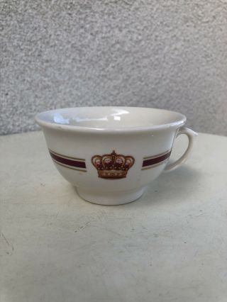 Vintage Tea Cup Hotel Del Coronado Ca Burgundy Crown Sterling China