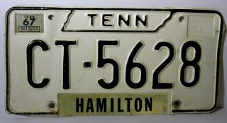 Vintage 1966 1967 Tn Tennessee Hamilton County Car Auto License Plate Tag