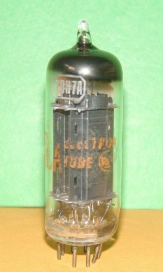 Rca 12bh7 Small D - Getter Vacuum Tube Strong Results = 2800/3250 µmhos