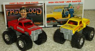 Vintage Racing Champions 1:64 1989 First Blood And High Voltage Monster Trucks