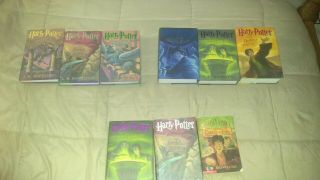 Complete Set Of 7 Harry Potter First Edition Hardcover Books J.  K.  Rowling