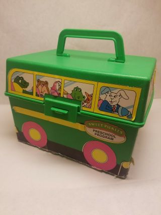 Vintage Sweet Pickles Preschool Learning Program Bus Case W/ Activity Cards A,