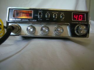 Vintage Midland 77 - 856 40 CH CB Radio Transceiver & Mic 4
