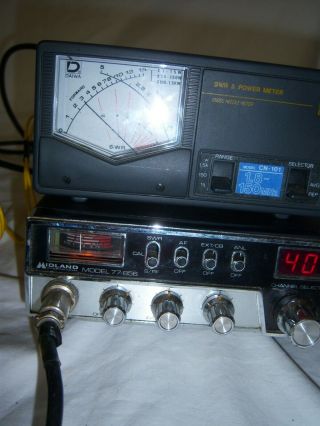 Vintage Midland 77 - 856 40 CH CB Radio Transceiver & Mic 6