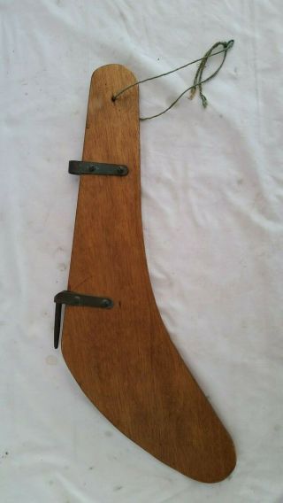 Vintage Small Sailboat Marine Plywood Rudder With Bronze Pintle & Gudgeon 29 " T