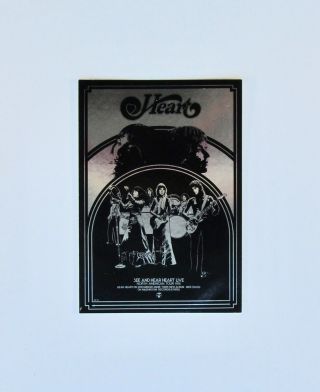 Heart 1976 Vintage North American Tour Sticker Nm