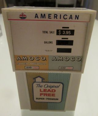 Vintage Amoco American Gas Pump Oil Advertising Transistor Am Radio