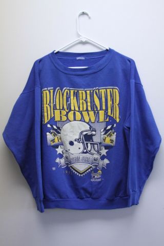Vintage 1993 Blockbuster Bowl Penn State Sweatshirt Sz L 90s Ncaa