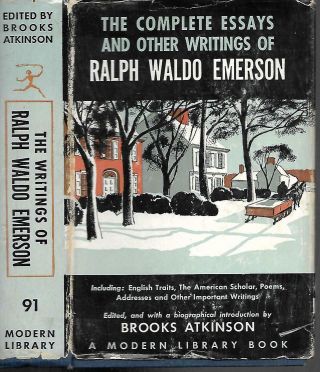 The Complete Essays And Other Writings Of Ralph Waldo Emerson (1950,  Hardcover)
