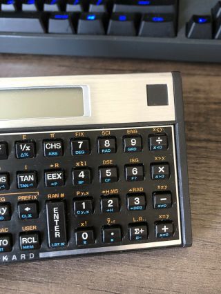 Vintage HP 12C Financial Calculator With Leather Hewlett Packard Missing Logo 3