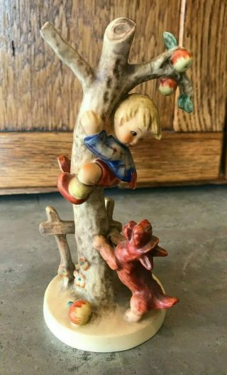 6.  5 " Goebel Hummel Figurine Tmk3 Culprits 56/a Vtg 1960 - 72 Boy Dog Apple Tree