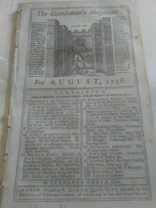 August 1736 Gentleman 