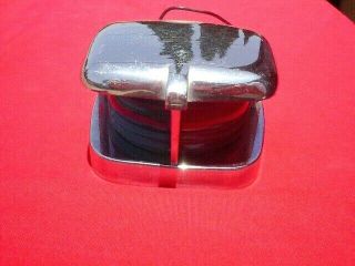 Vintage Perko Boat Bow Light With Flag Pole Hole,  Wood Or Glass Boat