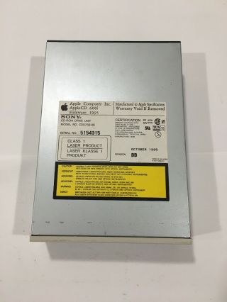 Apple CD - ROM Sony CDU75S - 25 AppleCD 600i SCSI Internal Drive Macintosh Vintage 2