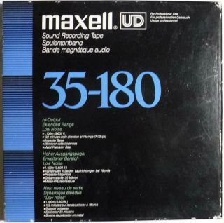 Maxell Ud 35 - 180 - 10 " Metal Reel - Tab Still Intact - Blank Reel To Reel