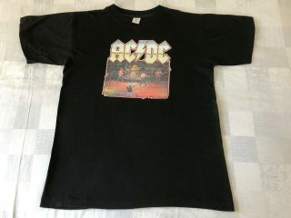 Vintage Ac/dc Band T Shirt Large Gig Concert Rock Angus Young