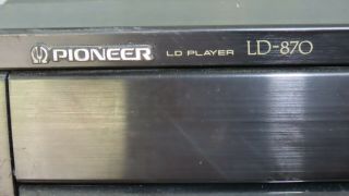 Black Pioneer Laser Disc Player LD - 870 4