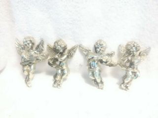 Vintage Cherub Angels Figurines Wall Hanging Playing Instruments