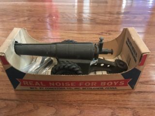 Vintage 1960’s Big Bang Cannon With Papers Box - Boxed