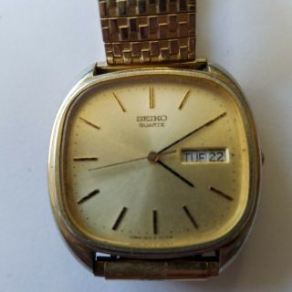 Seiko 7813 5019 Gold Tone,  Vintage Mens Wristwatch