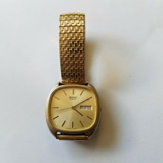 Seiko 7813 5019 Gold tone,  vintage mens wristwatch 3
