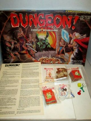 Vintage 1980 Tsr The Game Wizards Dungeon Fantasy Board Game Rpg & D&d