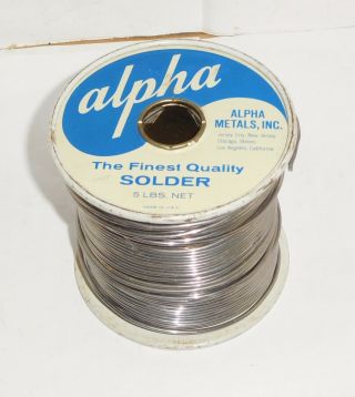 Vintage Alpha Metals Solder Plastic Rosin,  38sn,  At 7076 / Dp 9214