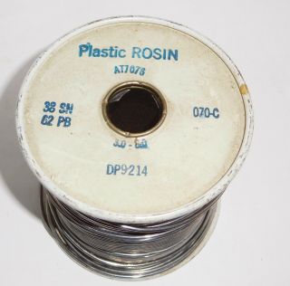 Vintage Alpha Metals Solder Plastic Rosin,  38SN,  AT 7076 / DP 9214 3