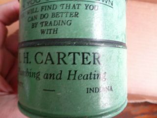 Vintage Advertising Flour Sifter Plumbing & Heating Co Liberty Indiana 1920 