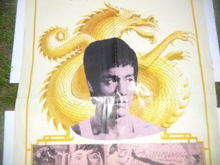 Vintage Movie Poster Bruce Lee RETURN OF THE DRAGON and Enter the Dragon 2